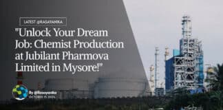 Chemist Production at Jubilant Pharmova Limited - Apply Online