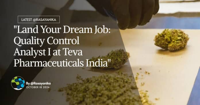 QC Analyst at Teva Pharmaceuticals - Chemistry Apply