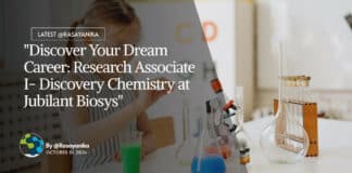 Research Associate Discovery Chemistry at Jubilant Biosys - Apply Online