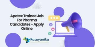 Apotex Trainee Job For Pharma