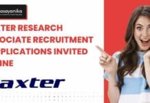 Baxter Research Associate Recruitment