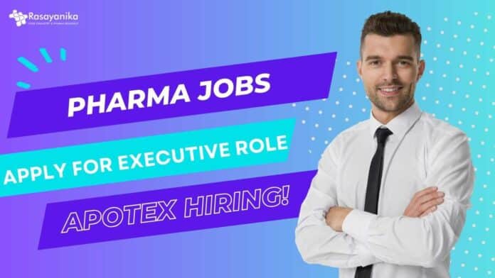 Quality Executive Job at Apotex