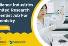 Reliance Industries Scientist Vacancy