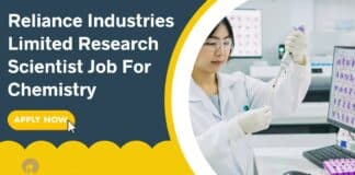 Reliance Industries Scientist Vacancy