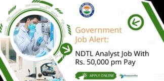 Govt NDTL Analyst Job