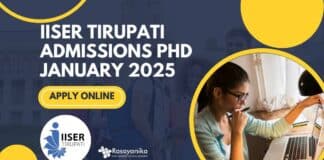 IISER Tirupati Admissions 2025