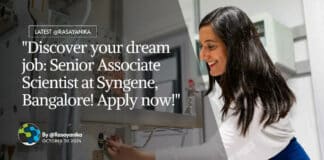 Senior Associate Scientist at Syngene - MPharma Apply Online Now