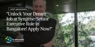 MPharma Job Syngene: Senior Executive Role! Apply Now!