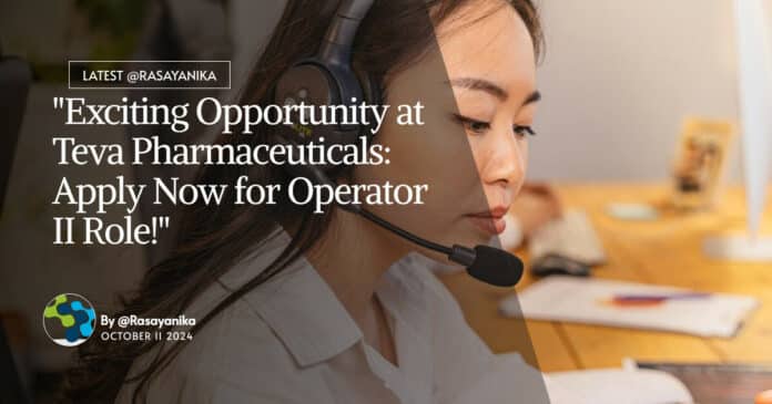BSc Chemistry at Teva Pharmaceuticals: Chemical Engg Apply Now