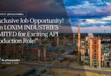 Loxim Industries Limited Hiring Chemical Engg & Chemistry For Executive Role