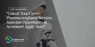 Pharmacovigilance Services Associate Opportunity at Accenture! Apply Now!