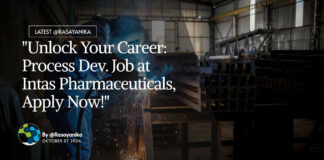 "Unlock Your Career: Process Dev. Job at Intas Pharmaceuticals, Apply Now!"