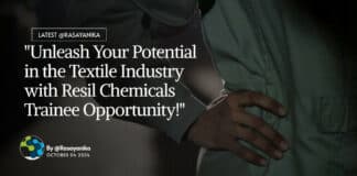Resil Chemicals Trainee Opportunity! Chemistry Apply Online