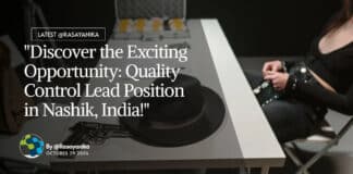 "Discover the Exciting Opportunity: Quality Control Lead Position in Nashik, India!"