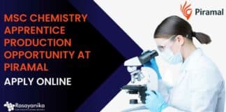 MSc Chemistry Apprentice Production