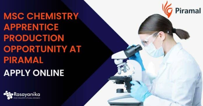MSc Chemistry Apprentice Production
