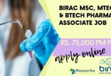BIRAC Pharma Associate Job