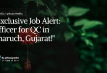 "Exclusive Job Alert: Officer for QC in Bharuch, Gujarat!"