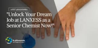 LANXESS Senior Chemist Role - MSc Organic Chemistry Apply Online