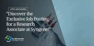 Freshers MSc Chemistry Associate Vacancy at Syngene! Apply Online
