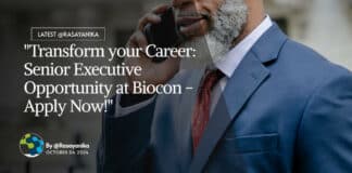 "Transform your Career: Senior Executive Opportunity at Biocon - Apply Now!"