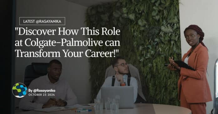 Colgate-Palmolive Pharma & Chemistry Associate Job - Apply Online