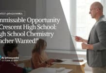 "Unmissable Opportunity at Crescent High School: High School Chemistry Teacher Wanted!"