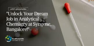 Analyst Analytical Chemistry at Syngene - Apply Online