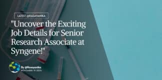 MPharma Senior Research Associate Job at Syngene! Apply Online
