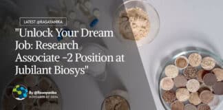 Drug Discovery at Jubilant Biosys: Pharma & Chem Apply Now!