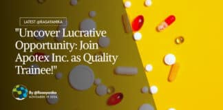 Apotex Pharma Quality Trainee Job Opening, Apply Online