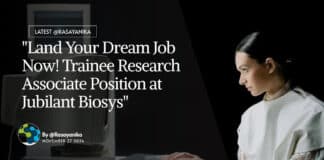 Freshers Analytical Chemistry Jobs at Jubilant Biosys, Apply Now for Trainee Role