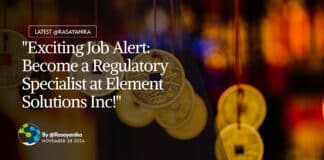 Element Solutions Chemistry Jobs, BSc Apply For Regulatory Specialist Role