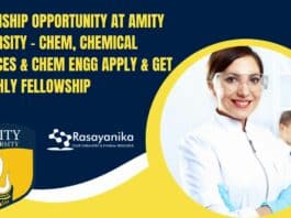 Chemistry Internship at Amity University - Chemical Sciences & Chem Engg Apply & Get Monthly Fellowship