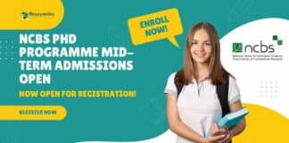 NCBS PhD Programme Mid-Term Admissions