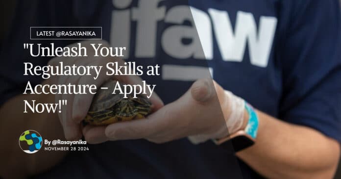 Pharma Regulatory Analyst at Accenture - Apply Now!
