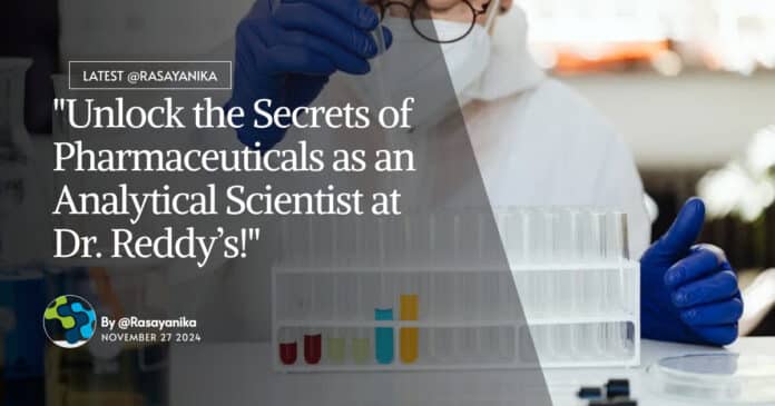 Dr Reddy's Pharma Analytical Scientist Job Opening - Apply Now