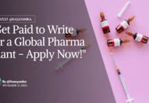 "Get Paid to Write for a Global Pharma Giant - Apply Now!"