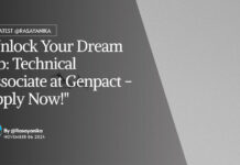 Genpact Pharma Technical Associate Role - Apply Now!