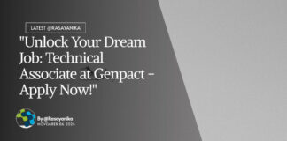 Genpact Pharma Technical Associate Role - Apply Now!