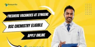 Freshers Vacancies at Syngene