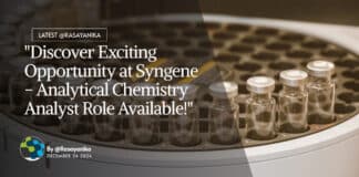 Analytical Chemistry Job at Syngene - Apply Online Now