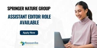 Springer Nature Group Editor Role