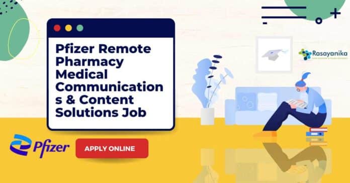 WFH Pharmacy Jobs India - Remote Work in Pfizer
