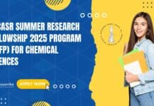 JNCASR Summer Research Fellowship 2025 Program (SRFP) - Chemical Sciences