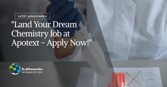 Freshers Chemistry Job at Apotex - Apply Online