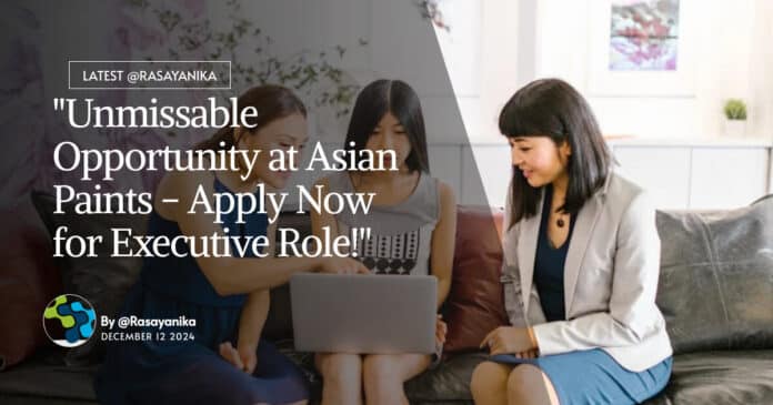 Asian Paints Chemistry Production Executive Job Openings - Apply Online Asian Paints Chemistry Production Executive Job Openings - Apply Online