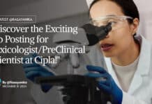 PreClinical Scientist Job at Cipla! Apply Now