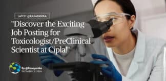 PreClinical Scientist Job at Cipla! Apply Now