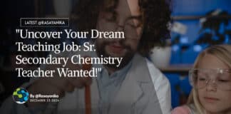 Nord Anglia Education Chemistry Teacher Wanted, Apply Online